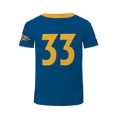 Fallout Lucy Vault 33 Dweller Adult Cosplay Casual Street Printed Blue Short-sleeved T-shirt